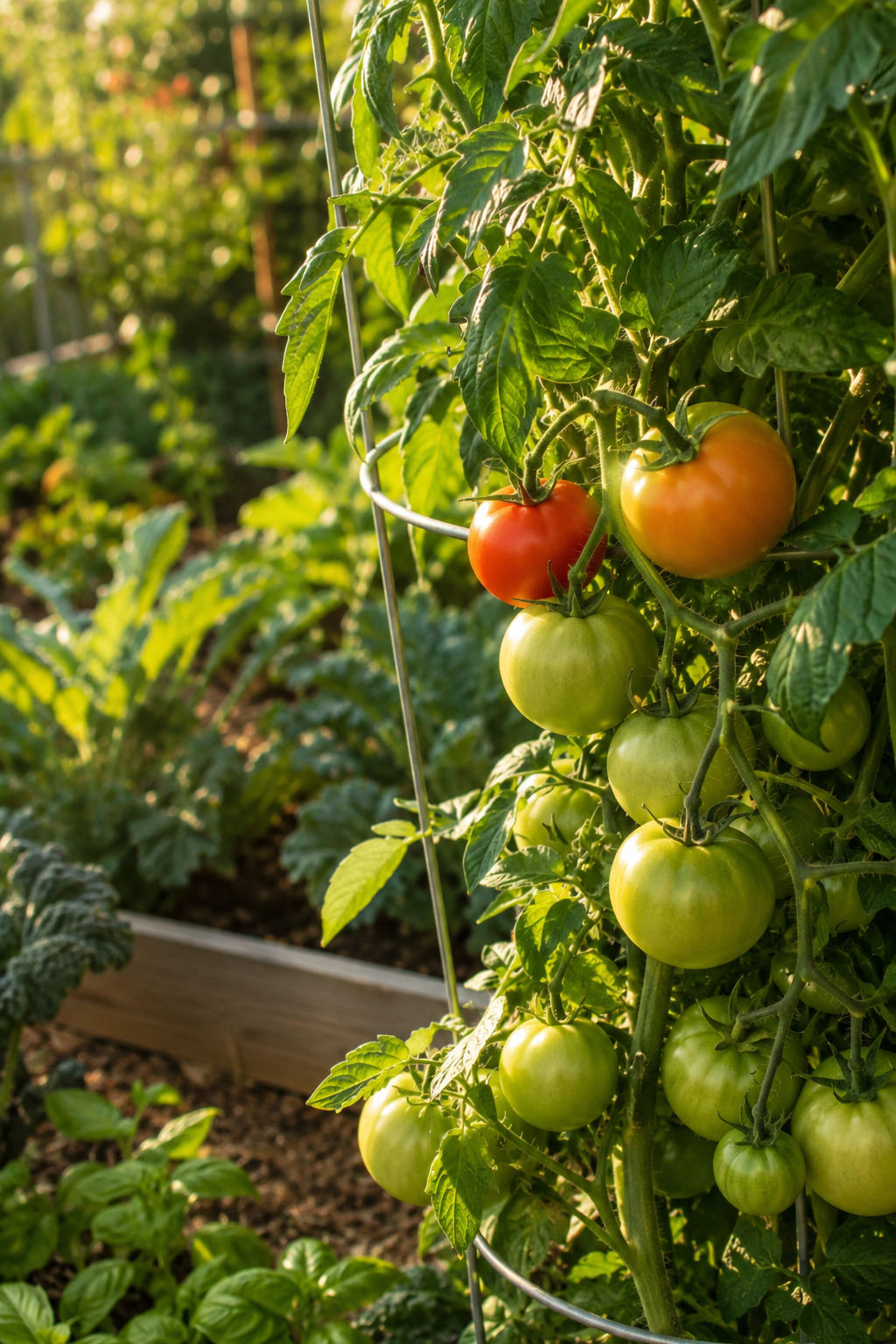 Growing tomatoes in a Missoula Montana vegetable garden
