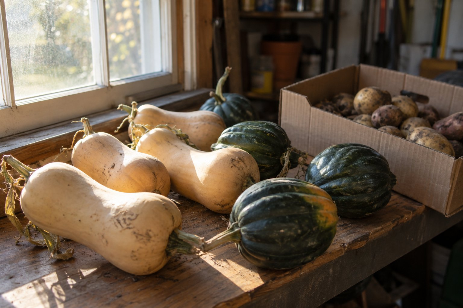 Curing and Storing Winter Squash, Potatoes, and Onions
